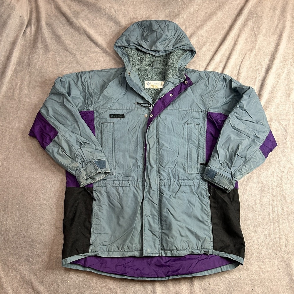 Columbia Ski Jacket Mens Large Multi Interchange Hooded Sherpa Lined‎ Full Zip